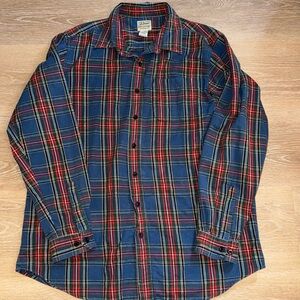 L.L.Bean Scotch Plaid Flannel Shirt - Washed Buchanan Tartan SZ L-Tall